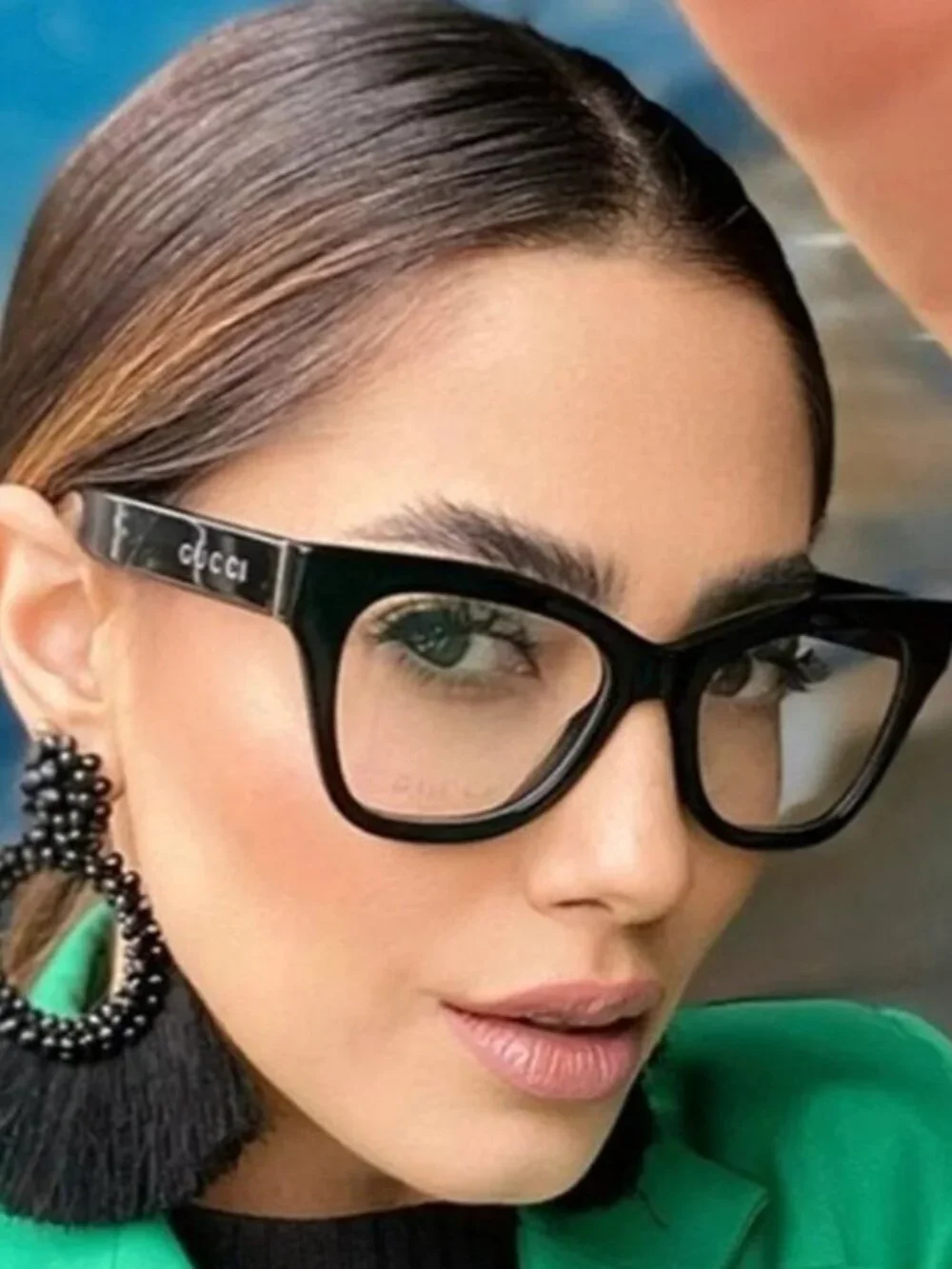 Gucci GG1133O 001 Eyeglasses Black 52mm Cat Eye Frame